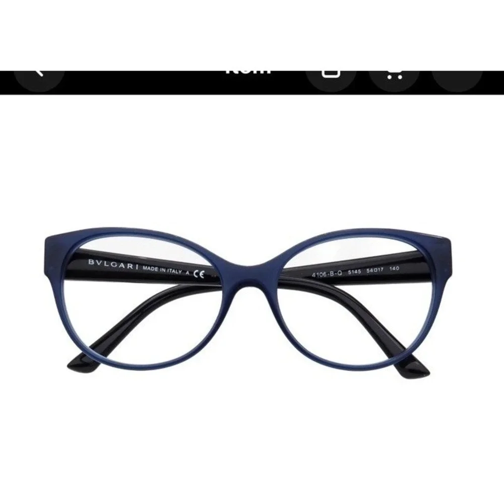 Bvlgari‎ Eyeglasses 4106-B-Q 5145 Blue Opal Rhinestones Cat Eye Italy 54[]17 140